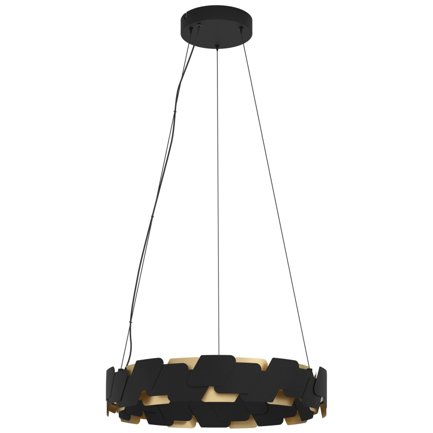 Eglo - LED Aptumšojama lustra ar auklu LED/72W/230V 3000K melna/zelta