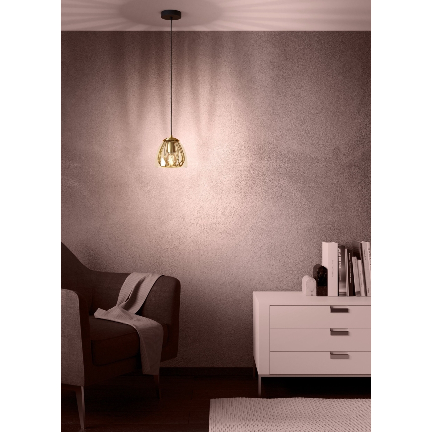 Eglo - Lustra ar auklu 1xE27/40W/230V zelta