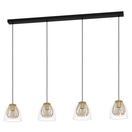 Eglo - Lustra ar auklu 4xE27/40W/230V zelta