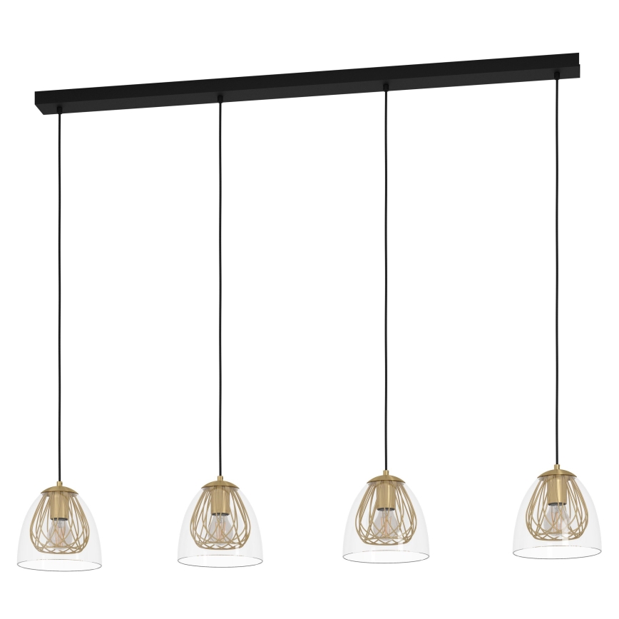 Eglo - Lustra ar auklu 4xE27/40W/230V zelta