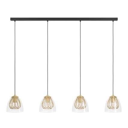 Eglo - Lustra ar auklu 4xE27/40W/230V zelta