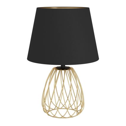 Eglo - Galda lampa 1xE27/40W/230V melna/zelta
