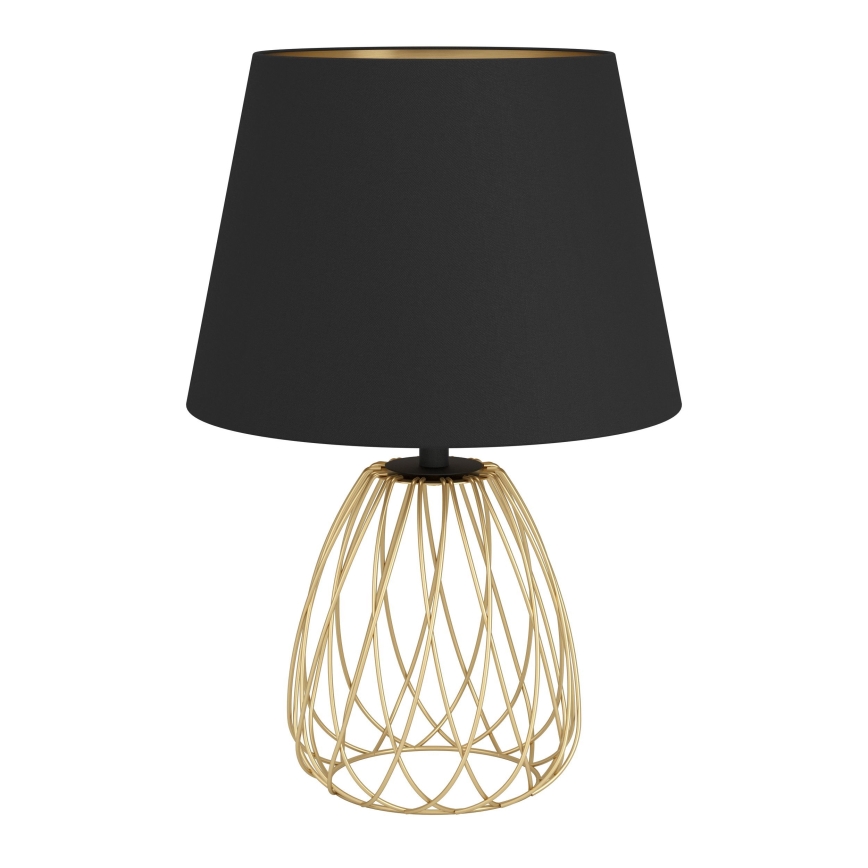 Eglo - Galda lampa 1xE27/40W/230V melna/zelta