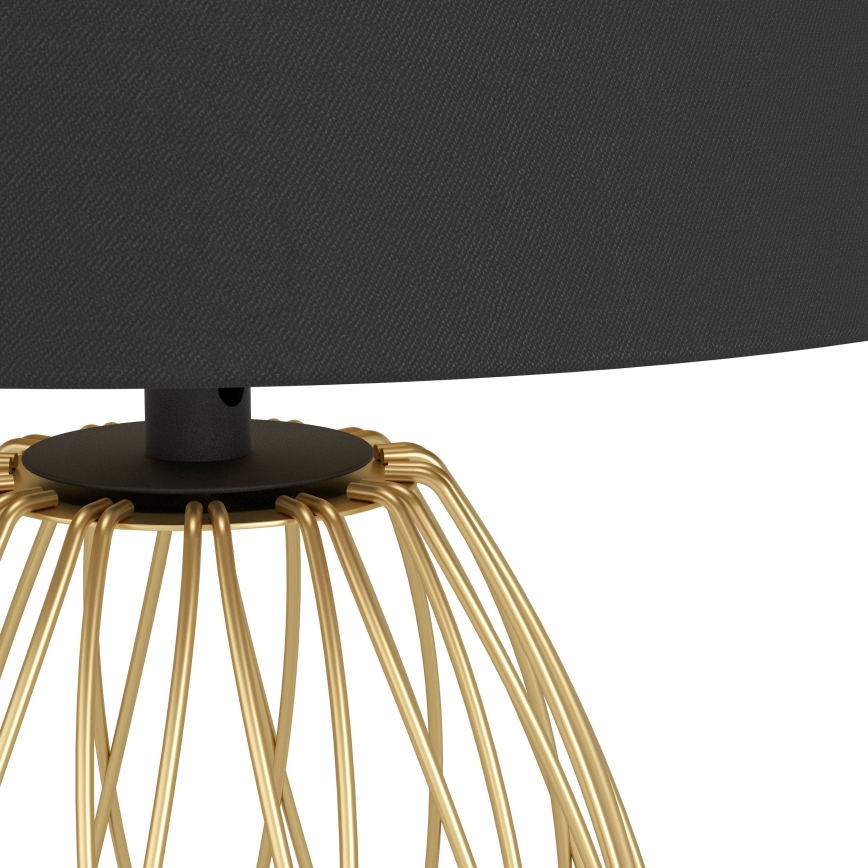 Eglo - Galda lampa 1xE27/40W/230V melna/zelta