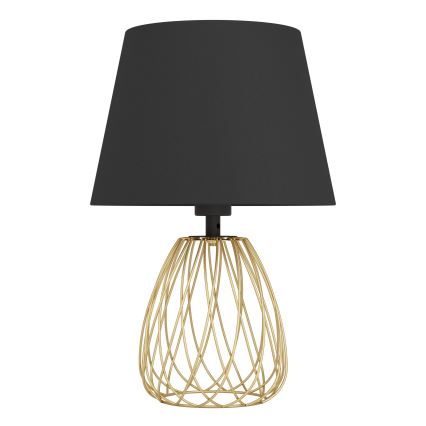 Eglo - Galda lampa 1xE27/40W/230V melna/zelta