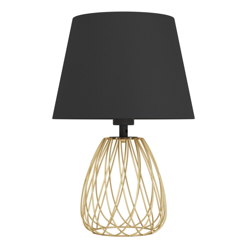 Eglo - Galda lampa 1xE27/40W/230V melna/zelta