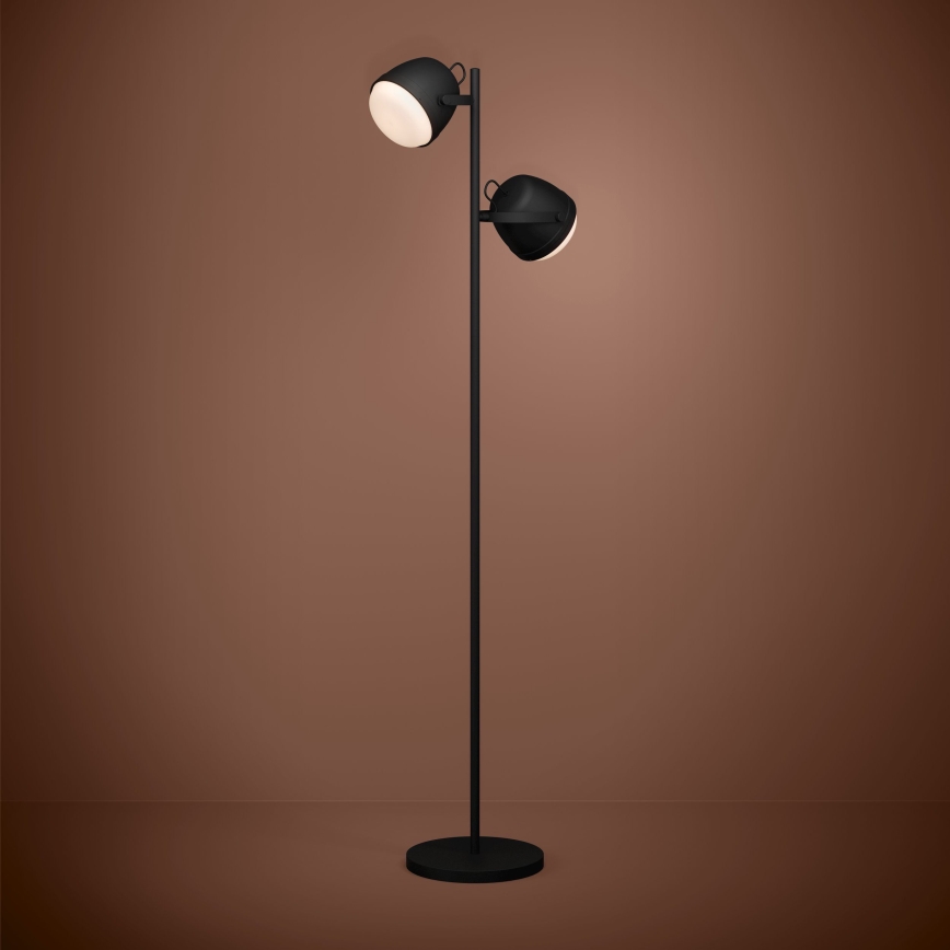 Eglo - Grīdas stāvlampa 2xE27/28W/230V melna