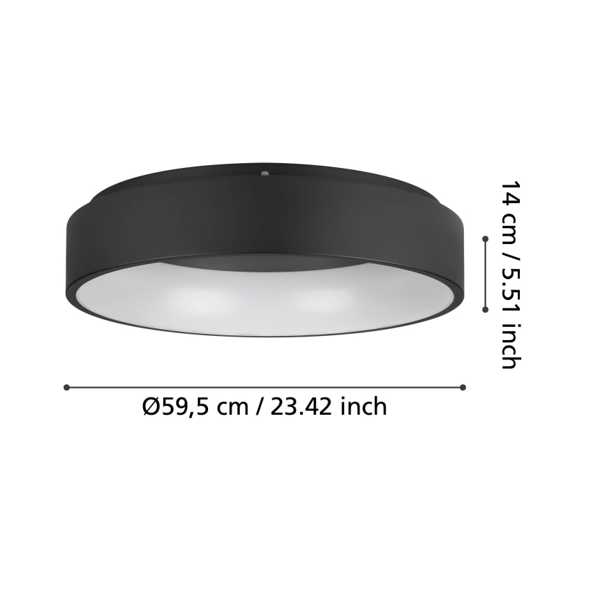 Eglo - LED Aptumšojama griestu lampa LED/35,2W/230V 3000K melna