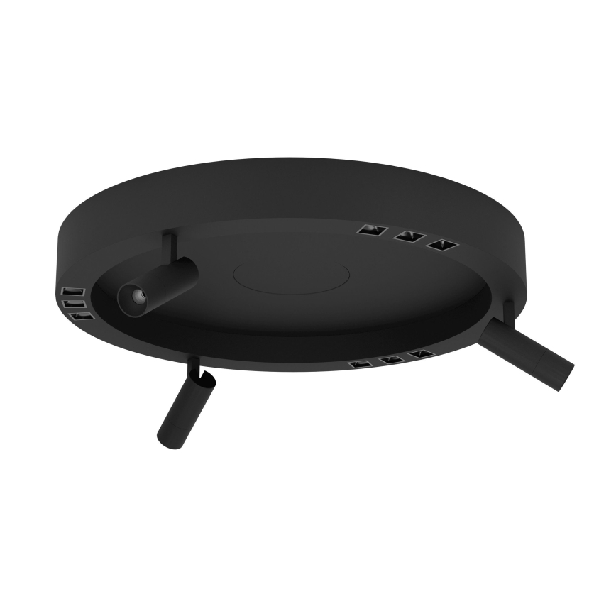 Eglo - LED Aptumšojama griestu lampa 3xLED/8W/230V + 3xLED/8,5W 3000K melna + tālvadības pults