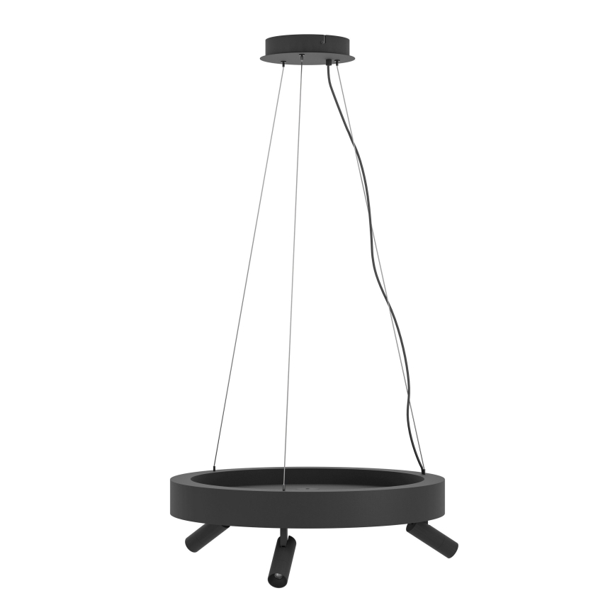 Eglo - LED Aptumšojama lustra ar auklu 3xLED/8W/230V + 3xLED/8,5W 3000K melna + tālvadības pults