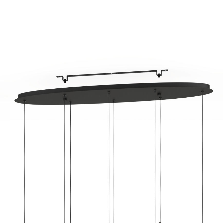 Eglo - LED Aptumšojama lustra ar auklu 8xLED/4,2W/230V 3000K melna