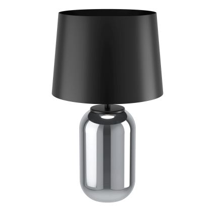 Eglo - Galda lampa 1xE27/40W/230V melna/dūmakains