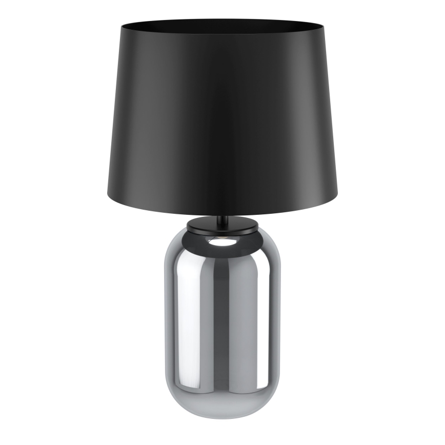 Eglo - Galda lampa 1xE27/40W/230V melna/dūmakains