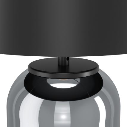Eglo - Galda lampa 1xE27/40W/230V melna/dūmakains