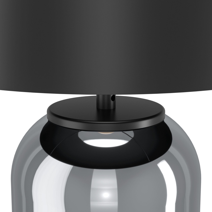 Eglo - Galda lampa 1xE27/40W/230V melna/dūmakains