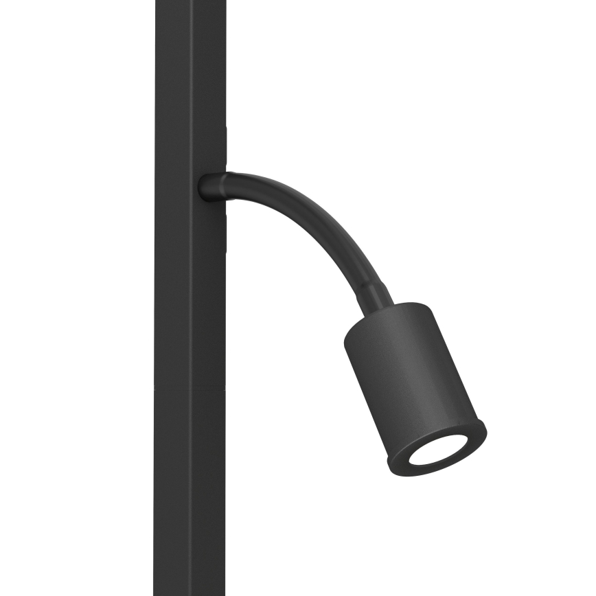 Eglo - LED Grīdas stāvlampa 1xE27/40W/230V + LED/3,8W 3000K melna