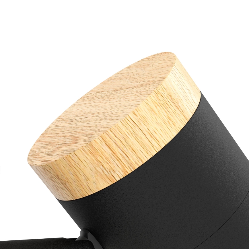 Eglo - LED Galda lampa 2xGU10/4,5W/230V 3000K melna/brūna