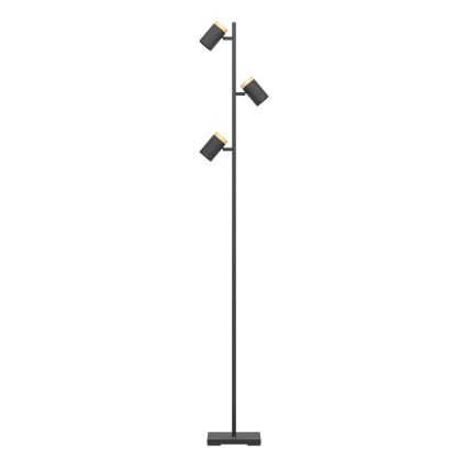 Eglo - LED Grīdas stāvlampa 3xGU10/4,5W/230V 3000K melna/brūna