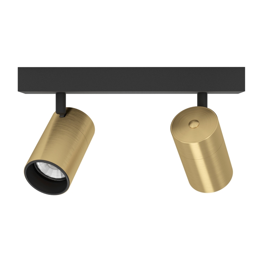 Eglo - LED Starmetis 2xGU10/4,5W/230V 3000K melna/zelta