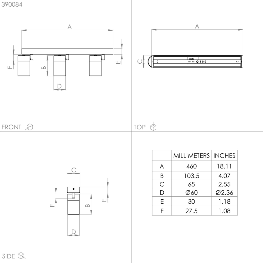 Eglo - LED Starmetis 3xGU10/4,5W/230V 3000K melna/zelta