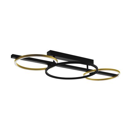 Eglo - LED Aptumšojama virsapmetuma lustra 2xLED/12,5W/230V + LED/15,5W 3000K melna