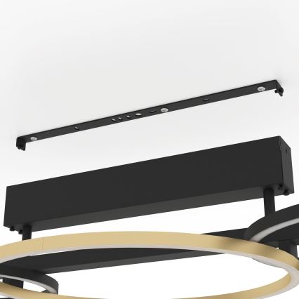 Eglo - LED Aptumšojama virsapmetuma lustra 2xLED/12,5W/230V + LED/15,5W 3000K melna
