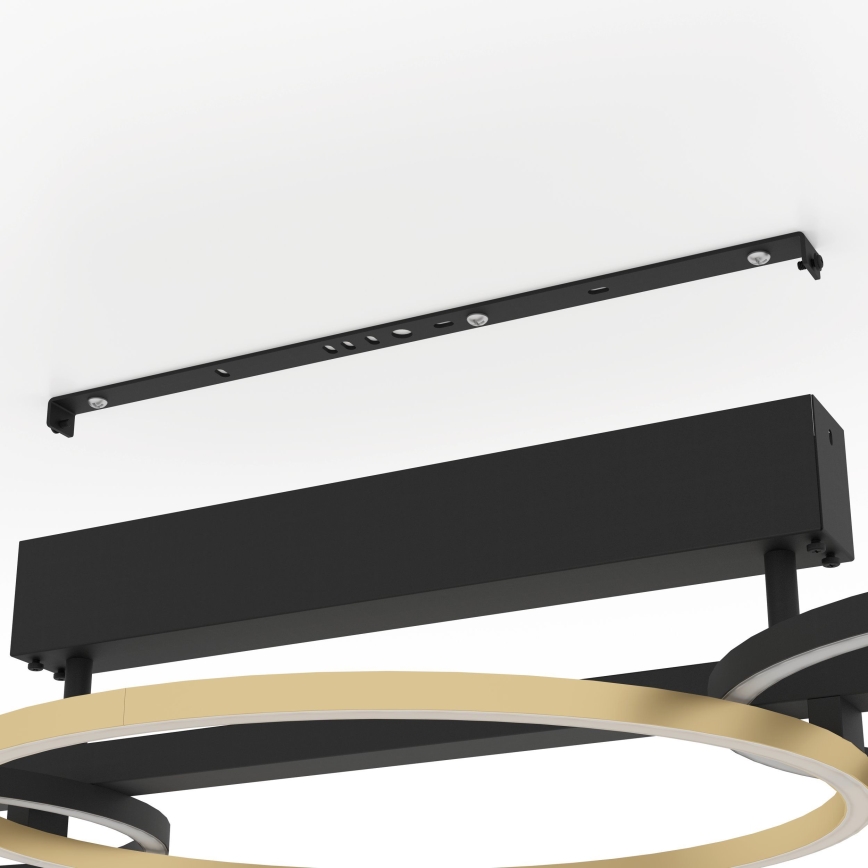 Eglo - LED Aptumšojama virsapmetuma lustra 2xLED/12,5W/230V + LED/15,5W 3000K melna