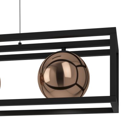 Eglo - Lustra ar auklu 3xE27/40W/230V varš/melna