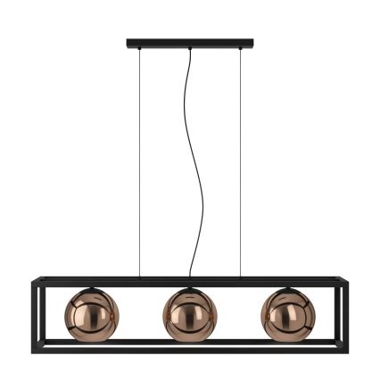 Eglo - Lustra ar auklu 3xE27/40W/230V varš/melna