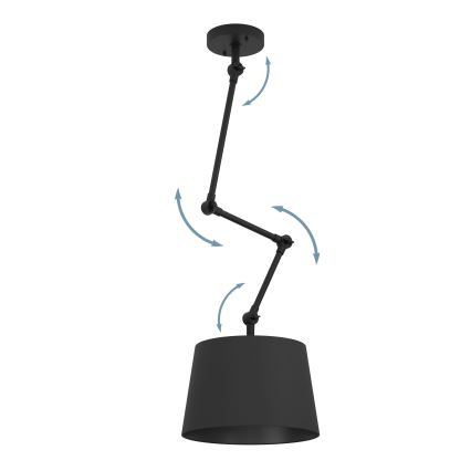 Eglo - Lustra ar stieni 1xE27/40W/230V melna