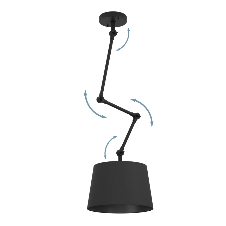 Eglo - Lustra ar stieni 1xE27/40W/230V melna