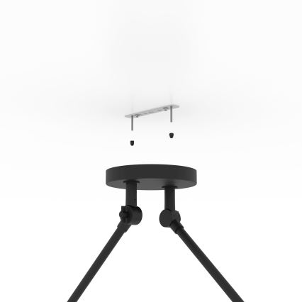 Eglo - Lustra ar stieni 2xE27/40W/230V melna