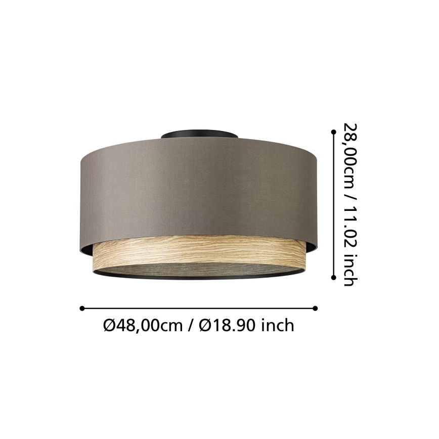 Eglo - Griestu lampa 1xE27/40W/230V brūna
