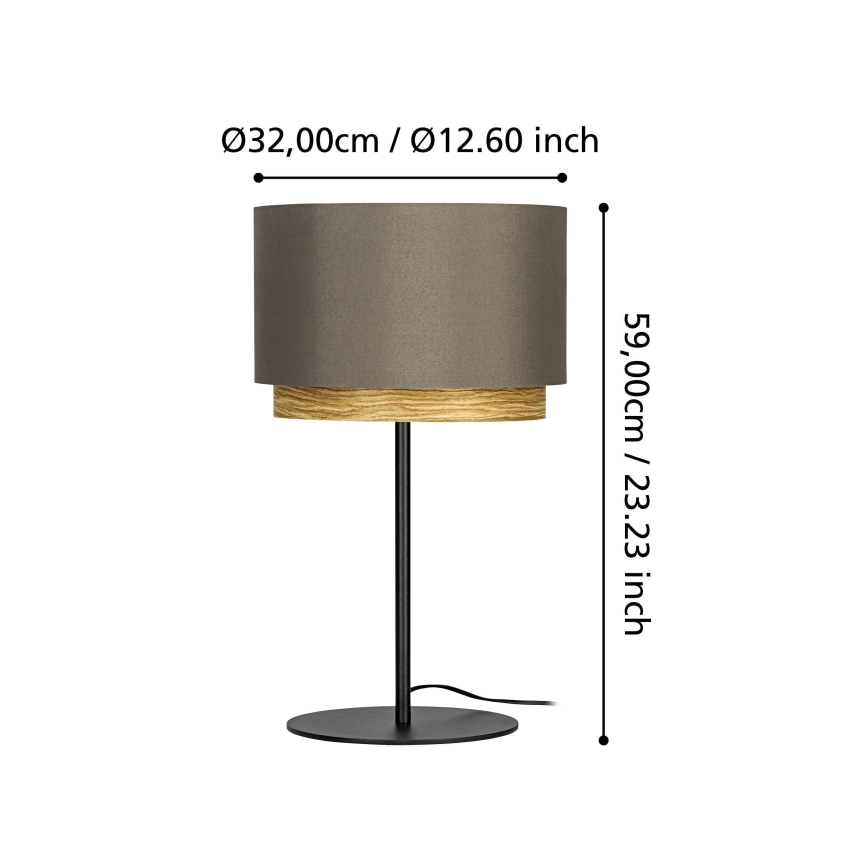 Eglo - Galda lampa 1xE27/40W/230V brūna