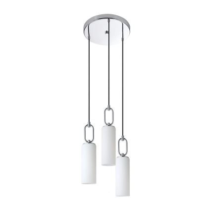 Eglo - Lustra ar auklu 3xE27/40W/230V spīdīgi hromēts