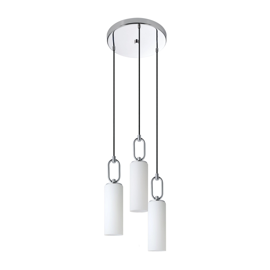 Eglo - Lustra ar auklu 3xE27/40W/230V spīdīgi hromēts