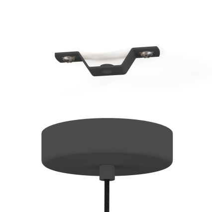Eglo - Lustra ar auklu 1xE27/40W/230V dūmakains