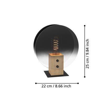 Eglo - Lustra ar auklu 1xE27/40W/230V dūmakains