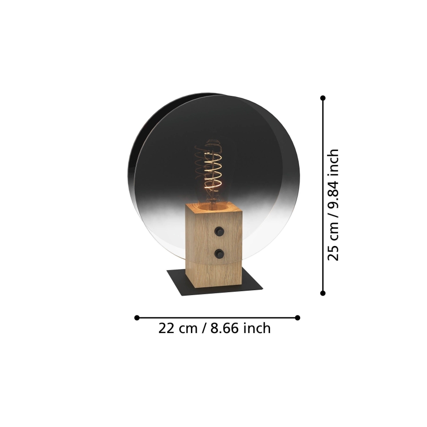 Eglo - Lustra ar auklu 1xE27/40W/230V dūmakains