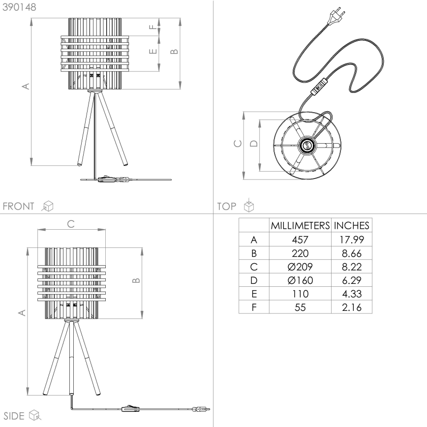 Eglo - Grīdas stāvlampa 1xE27/40W/230V krēmkrāsa
