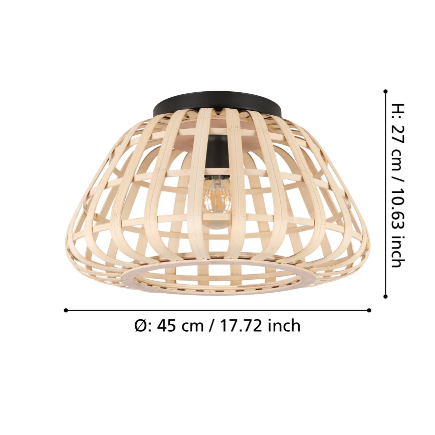 Eglo - Griestu lampa 1xE27/40W/230V bambusa