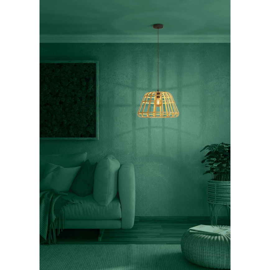 Eglo - Lustra ar auklu 1xE27/40W/230V d. 50 cm bambusa