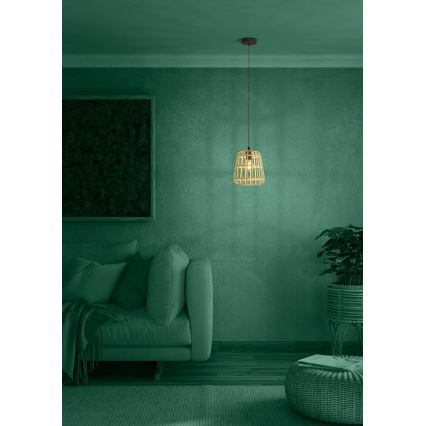 Eglo - Lustra ar auklu 1xE27/40W/230V d. 24 cm bambusa