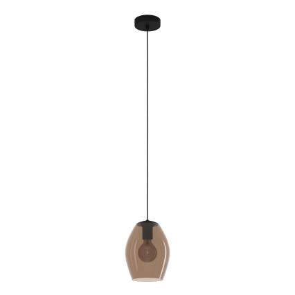 Eglo - Lustra ar auklu 1xE27/40W/230V brūna