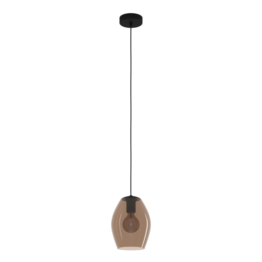 Eglo - Lustra ar auklu 1xE27/40W/230V brūna