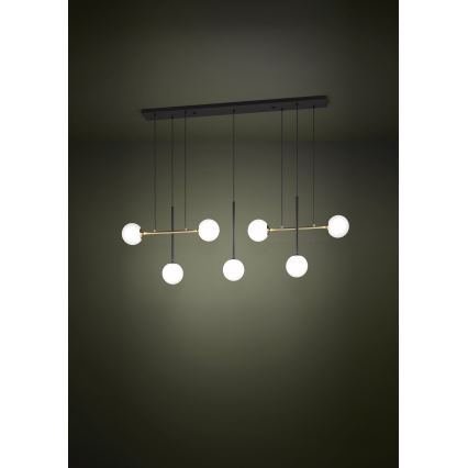 Eglo - Lustra ar auklu 7xE14/40W/230V zelta/melna