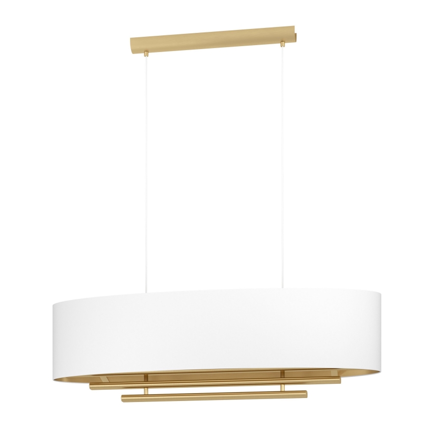Eglo - Lustra ar auklu 4xE27/40W/230V balta/zelta