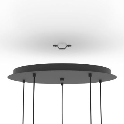 Eglo - Lustra ar auklu 5xE27/40W/230V melna/zelta