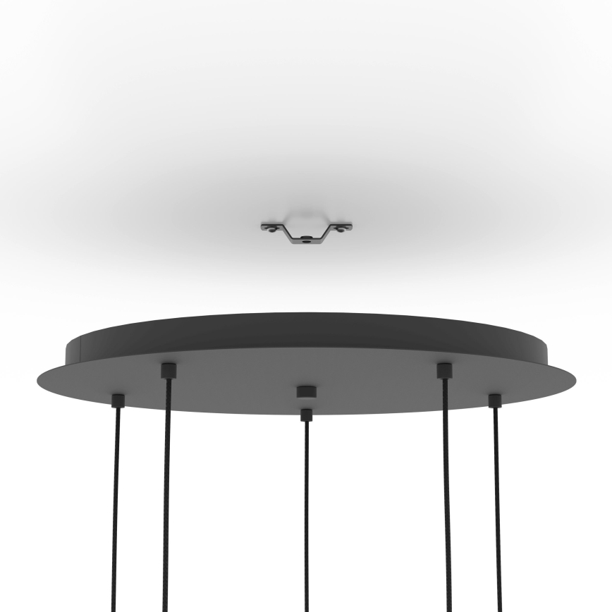 Eglo - Lustra ar auklu 5xE27/40W/230V melna/zelta