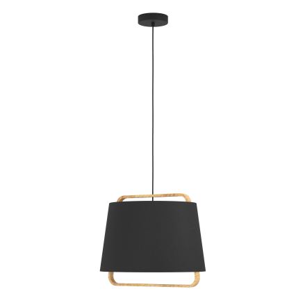 Eglo - Lustra ar auklu 1xE27/40W/230V melna